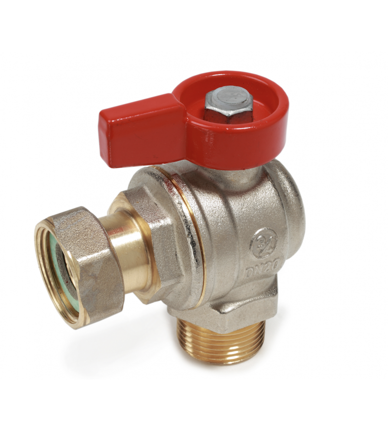 Angle ball valve male-female connections for under boiler use and meters connection Giacomini R780P-1