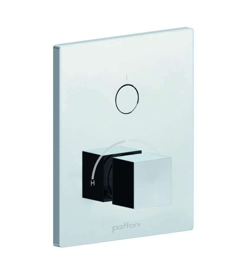 External part for built-in shower mixer with plate 180x150 mm Paffoni Compact Box CPM513CR