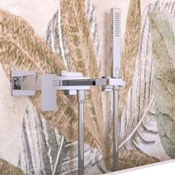 PONSI Italia R mitigeur baignoire avec douchette à main support mural:  BTITRCVA02