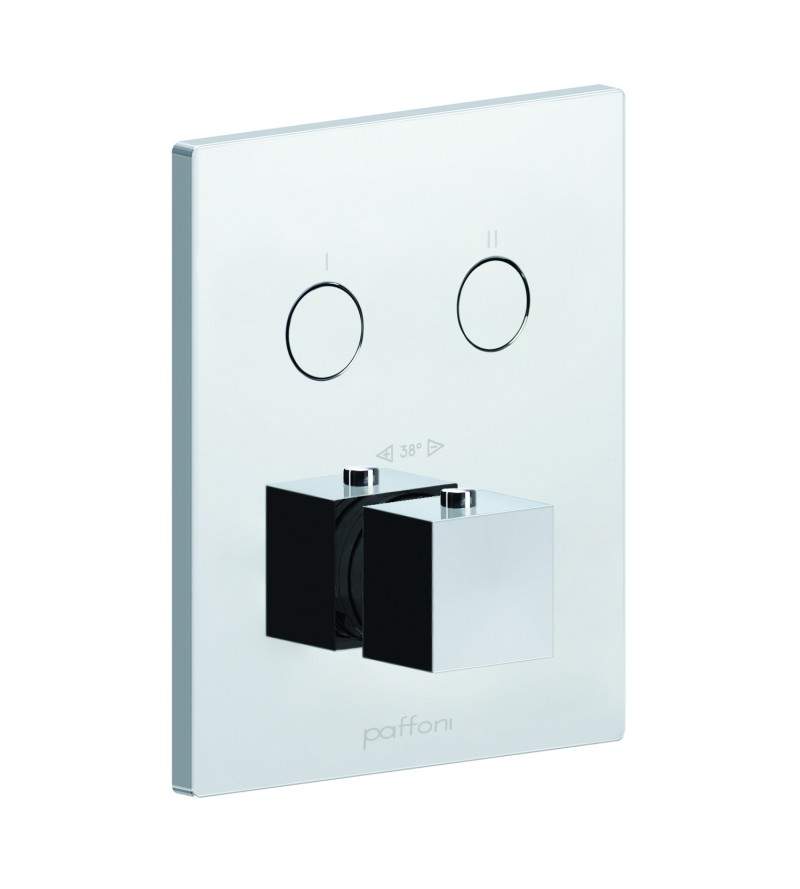 Thermostatic built-in external shower set with 2-function diverter Paffoni Compact Box CPT518CR