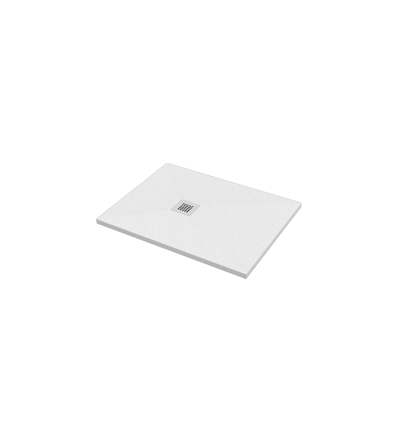Duschwanne mit weißem Steineffekt mit den Maßen 70x90 cm Ercos Stone BPMAROSTON7090