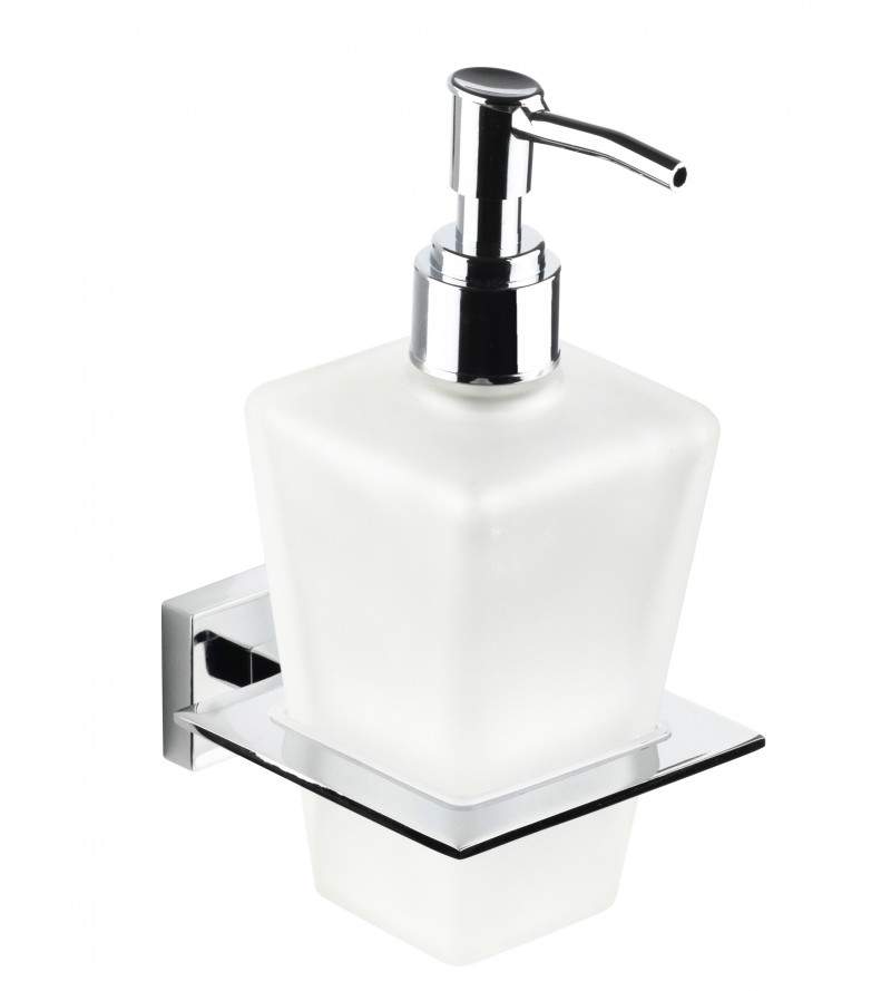 Dispenser per sapone liquido da 166x106 mm con supporto a muro I Crolla Zurigo 16068CR