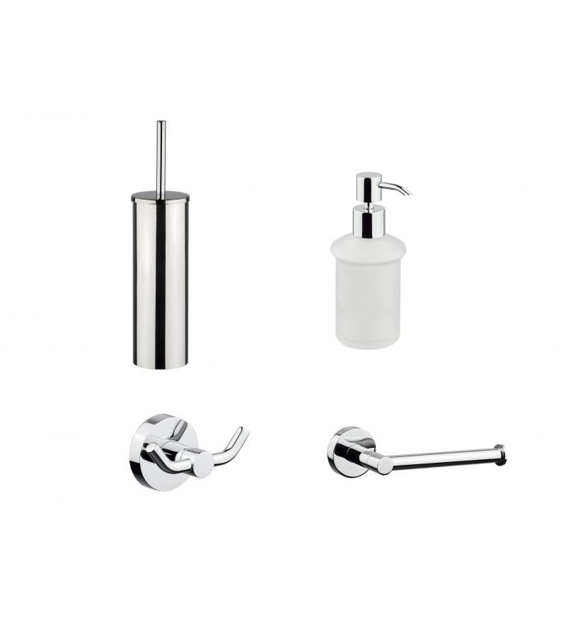 Bathroom accessories kit with wall and countertop installation I Crolla Venezia KITVENEZIA2