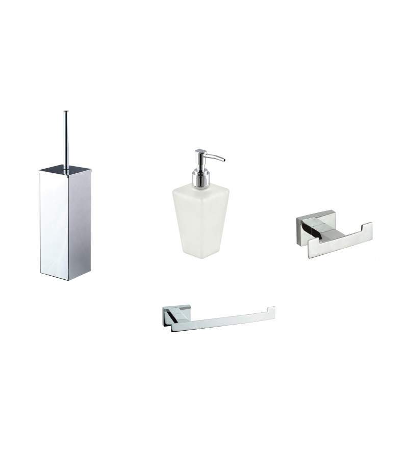 Set accessori per bagno con fissaggi inclusi I Crolla Zurigo KITZURIGO2