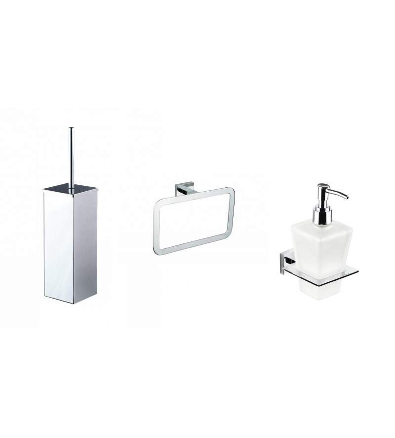 Composition d'accessoires de salle de bain avec porte-serviettes I Crolla Zurigo KITZURIGO3