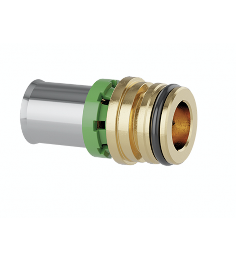 Racores de presión multi-crimpadora para tubos multicapa con clips de fijación Caleffi 359
