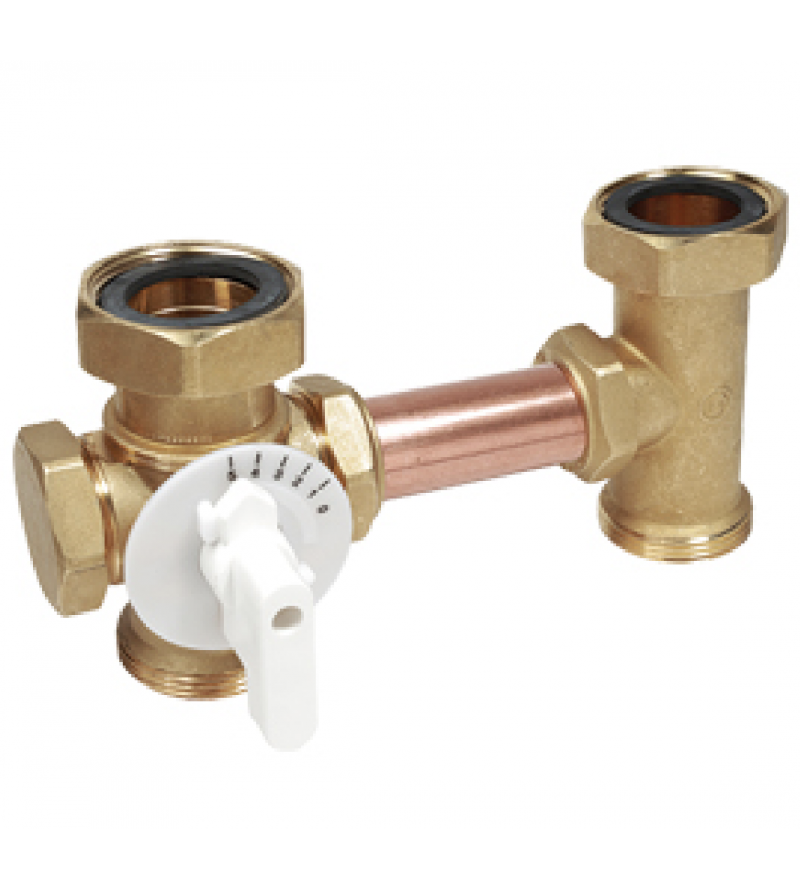 Three-way mixing valve male-female connections Giacomini R296