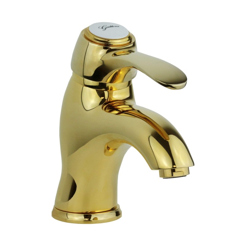 Single lever basin mixer in gold-colored brass Gattoni Antigua 3441/34D0