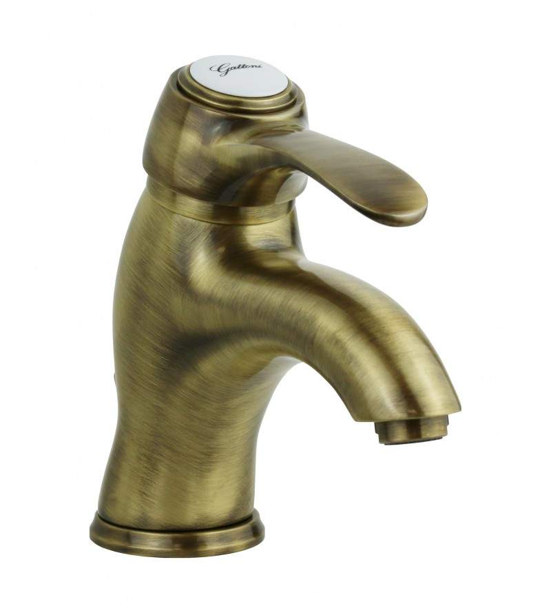 Mezclador de lavabo color bronce con desagüe de 1''1/4 Gattoni Antigua 3441/34V0