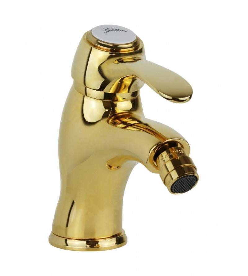 Bidet mixer in gold-colored brass Gattoni Antigua 3451/34D0
