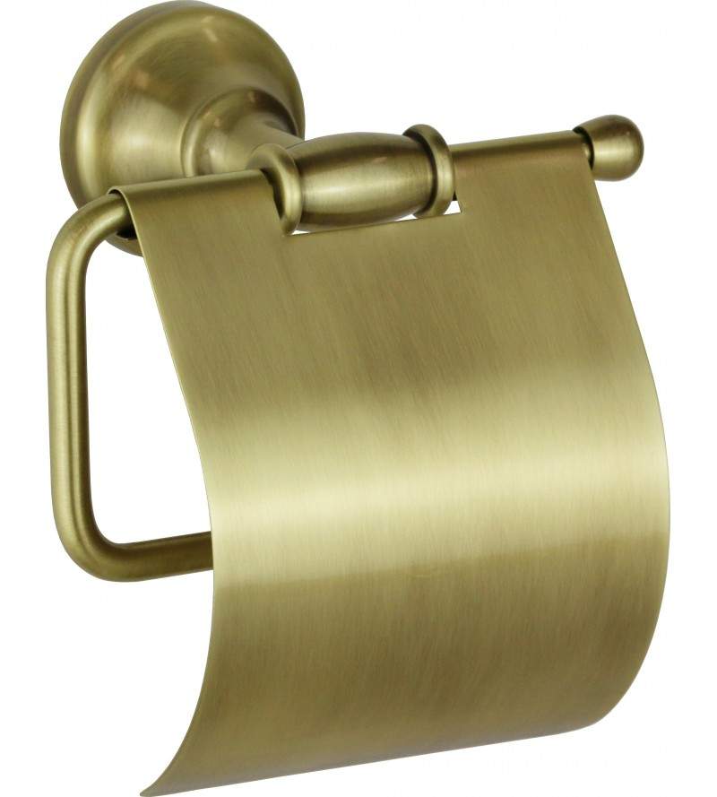 Toilettenpapierhalter mit Abdeckung in Bronzefarbe Capannoli Serie900 908 ZZ
