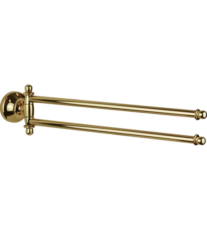Double jointed towel rail in gold color Capannoli Serie900 911 RR