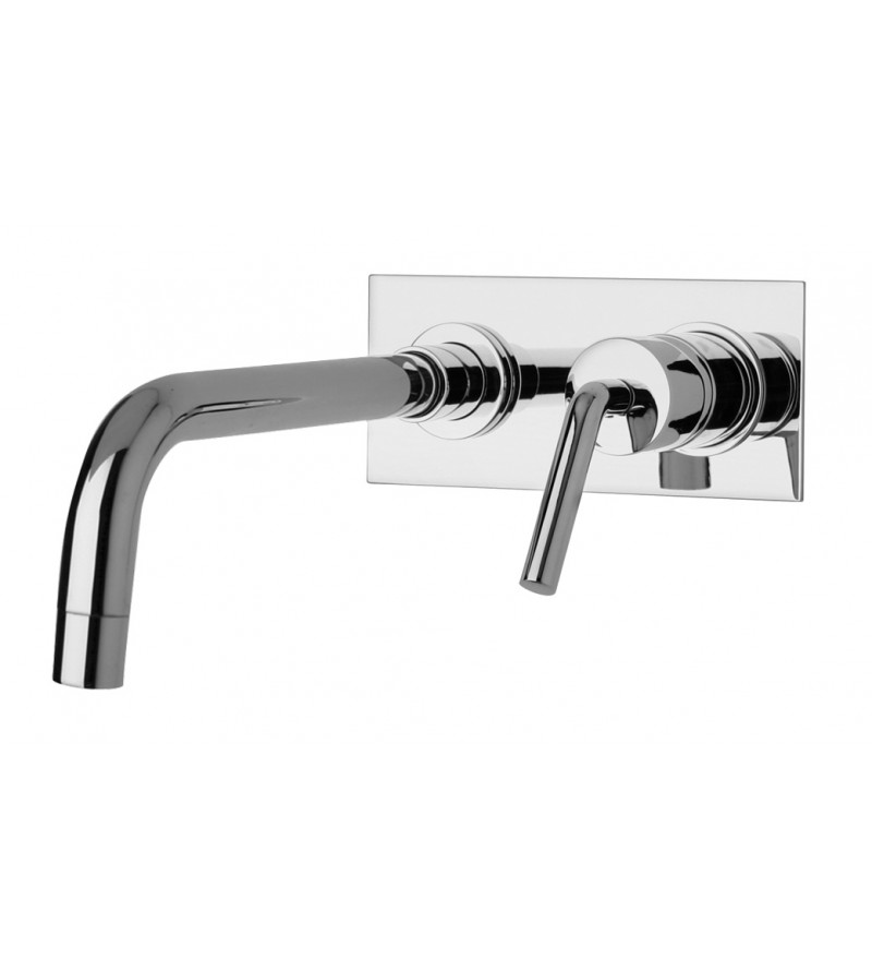 Wall mounted washbasin mixer with plate Paini Pixel New 81CR208PNEW