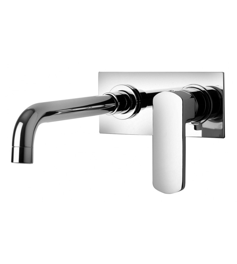 Wall mounted washbasin mixer with 180x80 mm plate Paini Ovo 86CR208P