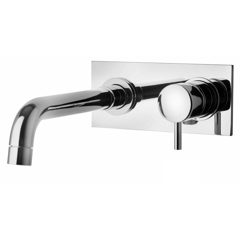 Wall-mounted built-in basin mixer with plate Paini Cox 78CR208P