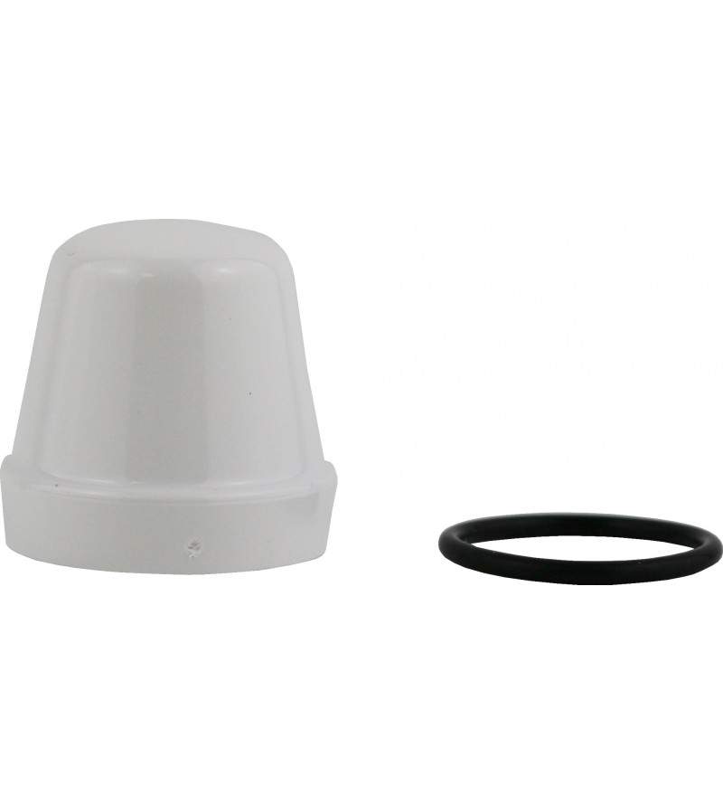 Replacement white cap for lockshield valve Caleffi 449300
