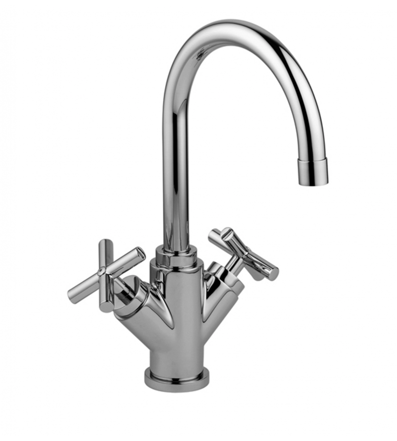 Washbasin mixer with swivelling spout Paffoni Quattro QTV077CR