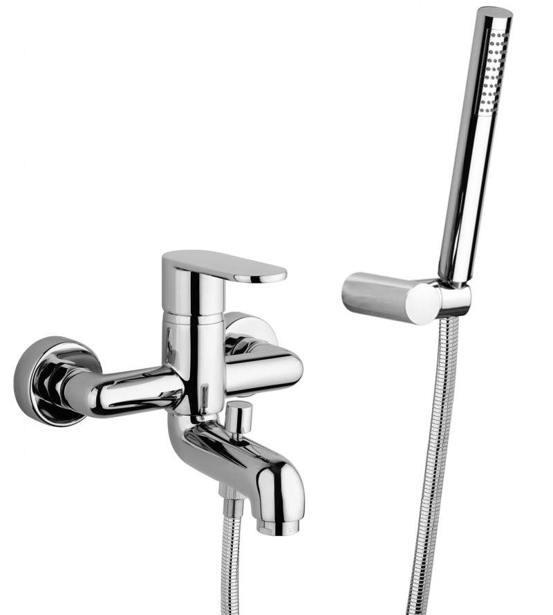 Mezclador de baño externo con soporte de ducha ajustable Paini Domus 18CR105