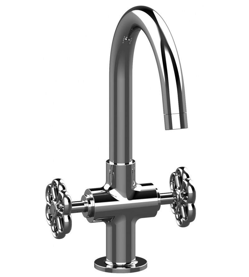 Miscelatore lavabo con bocca orientabile e piletta di scarico clic-clac 1"1/4 Paini Garage 72CR250SR