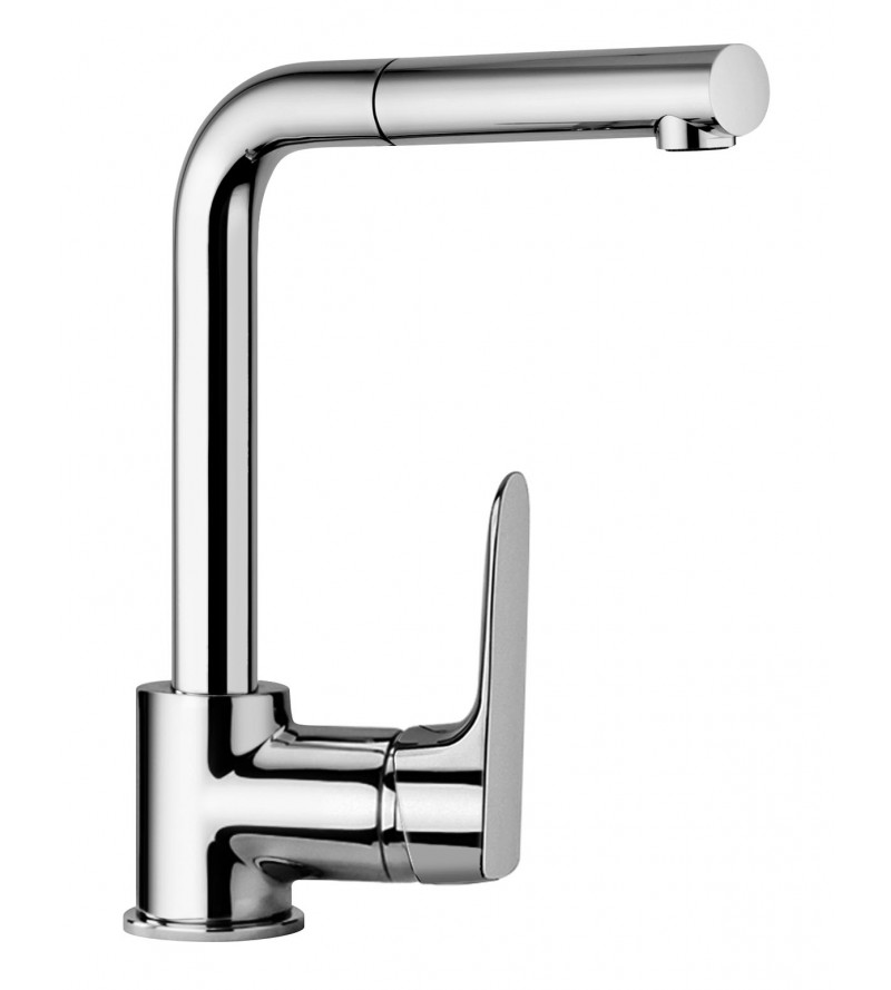 Kitchen sink mixer with pull-out shower Paini Nove 09CR591/90