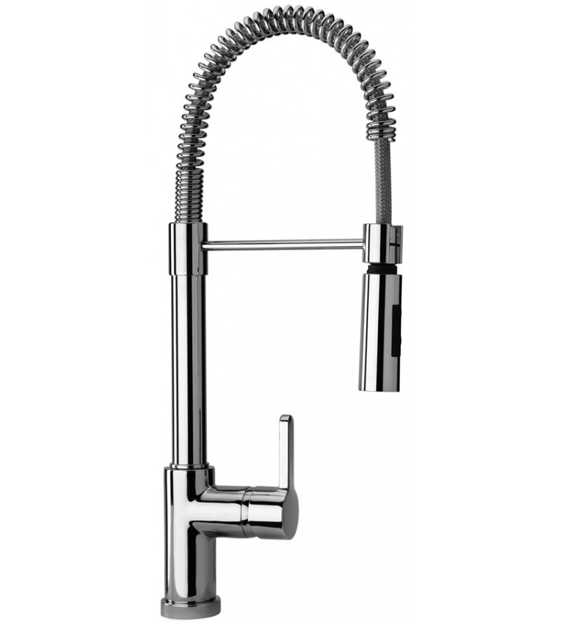 Kitchen sink mixer with spring spout Paini Arena 92CR557LLPE-92YO557LLPE