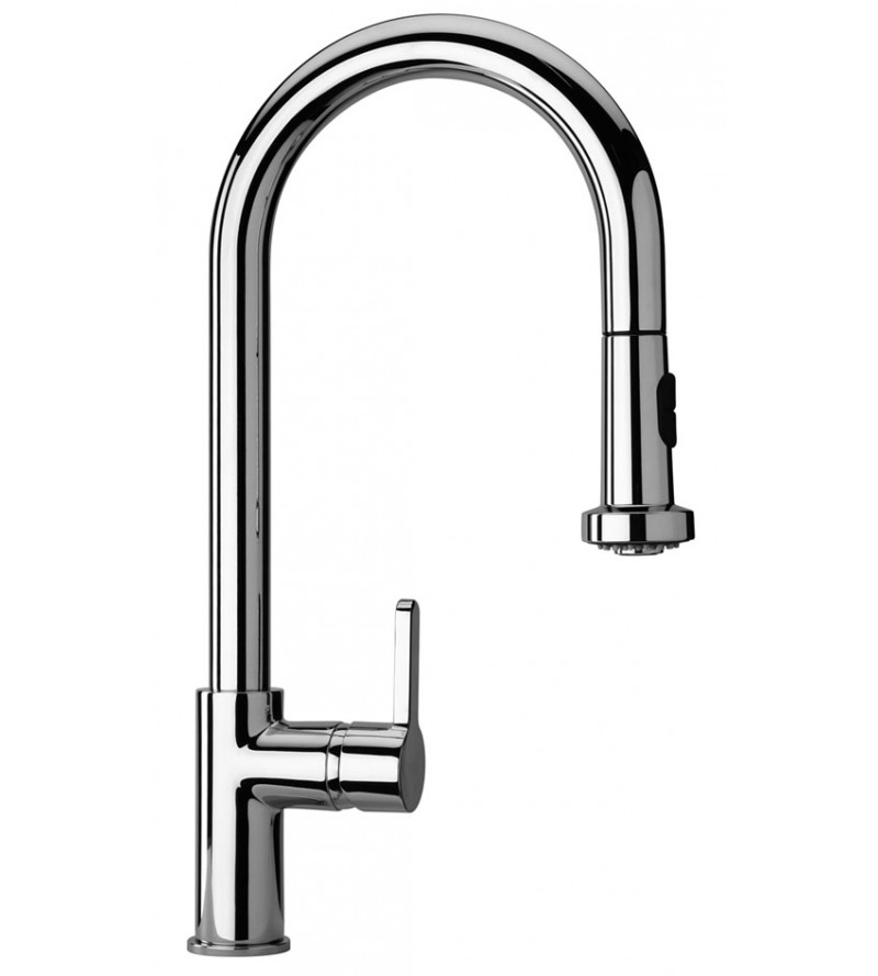 Kitchen sink mixer with pull-out shower Paini Arena 92CR591LL