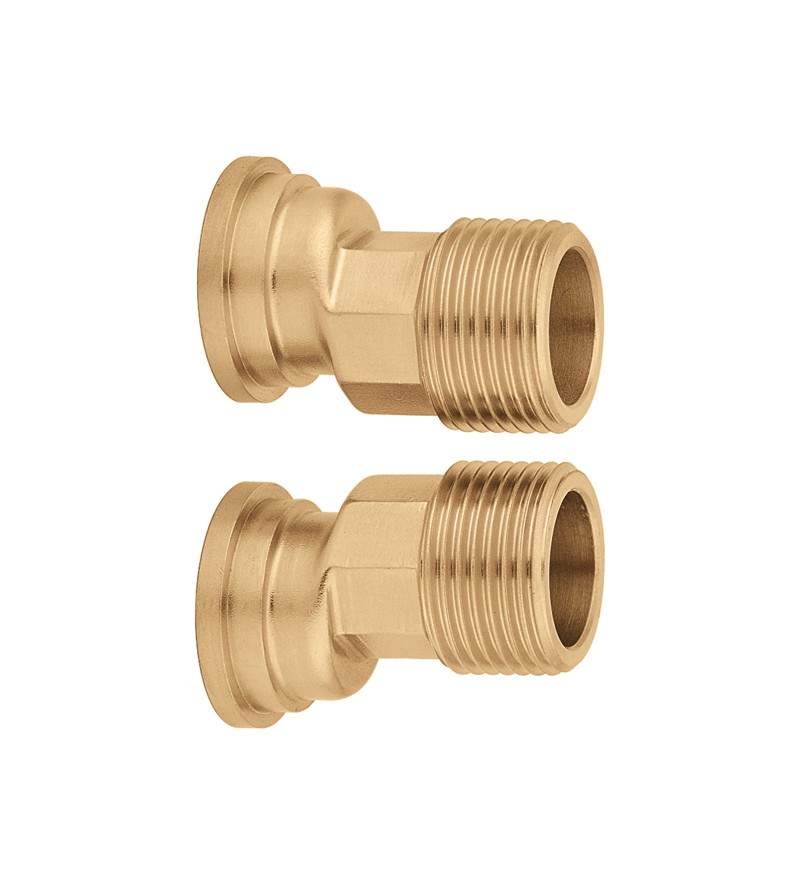 Pair of off-centre fittings for connecting zone valves Caleffi 6480