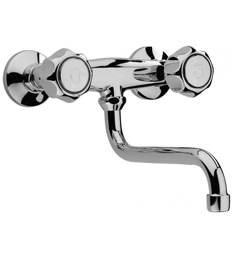 Kitchen sink mixer with wall installation Paini Arno 37CR501