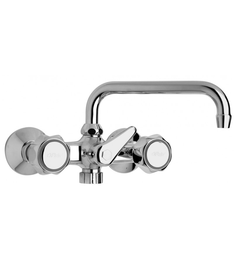 Wall-mounted kitchen sink mixer with dishwasher connection Paini Arno 37CR505