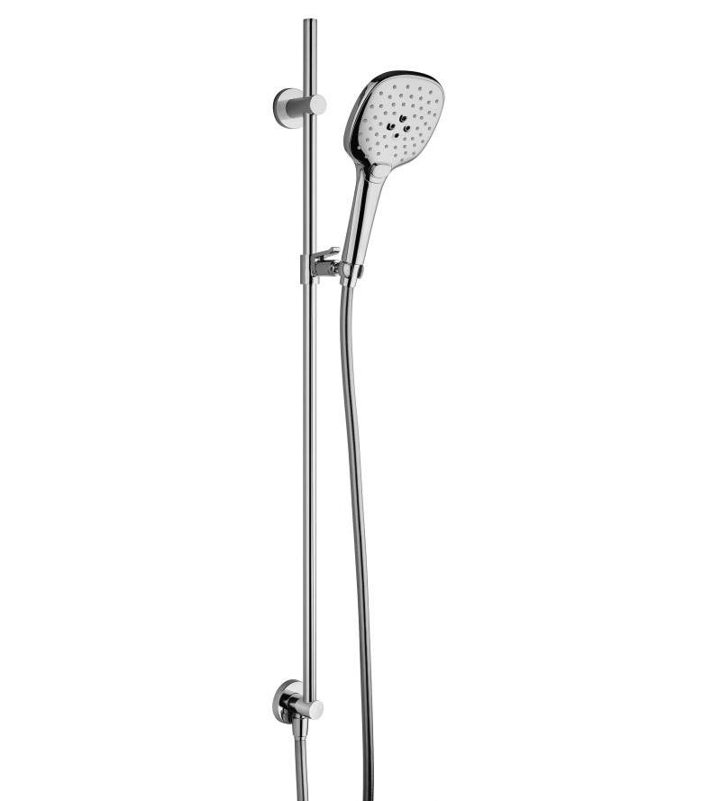 Barra de ducha con ducha de mano con pulsador de 3 chorros Paini Shower Line 50CR128/P50L90
