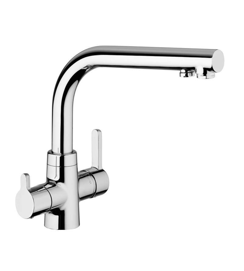 Kitchen sink mixer with 3 water pipe spout Paini Kitchen 92CR6433VE8B90DA