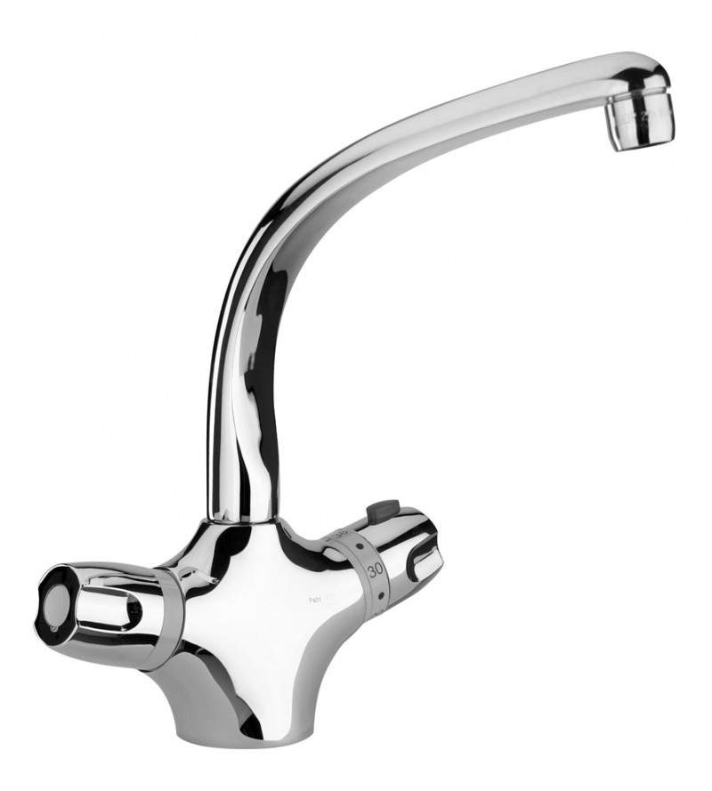 Thermostatic kitchen sink mixer with adjustable spout Paini 2T 2TCR571TH