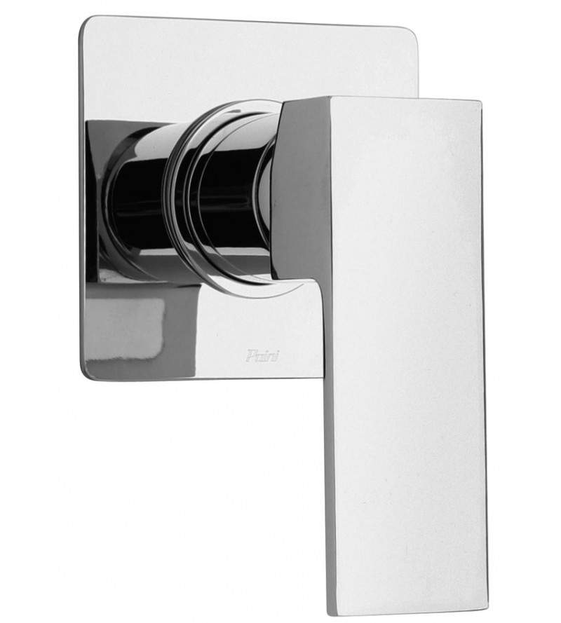 Mezclador de ducha empotrado con 1 salida en latón cromado con placa 90x96 mm Paini Venti V2CR690