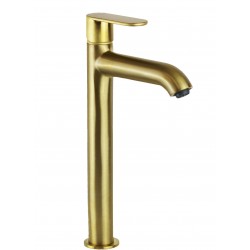 Basin mixer in brushed gold...