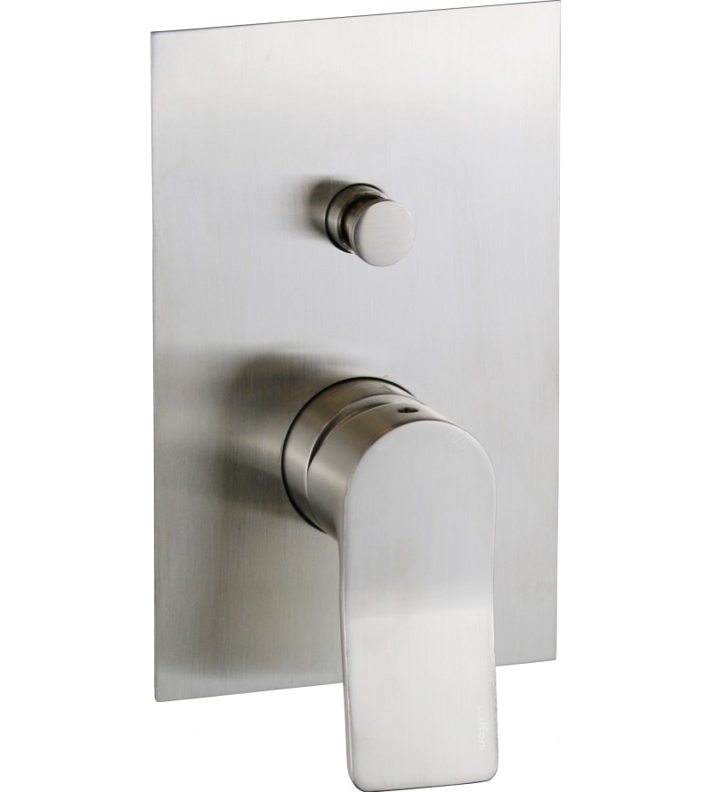 Built-in shower mixer with 2-way diverter and plate Paffoni Tilt TI015