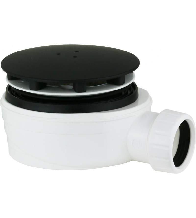 Drain with universal siphon black white for shower trays Vicario 836/SACP.55