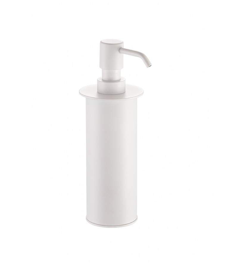 Liquid soap dispenser in opaque white color Pollini Round AC0MDI003BO