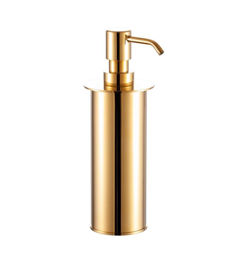 Liquid soap dispenser in gold color Pollini Round AC0MDI003DO