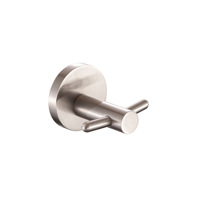 Towel hook in brushed nickel color Pollini Round AC0MGA003NS
