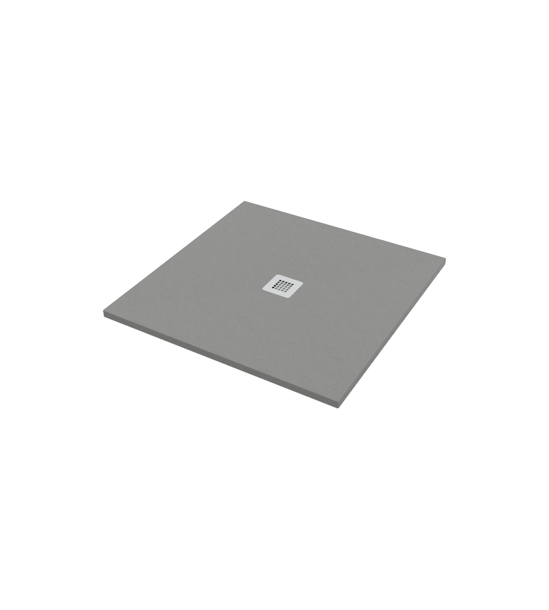 Shower tray 80x80 cm color gray stone effect Ponsi Stone BPMARGSTON8080
