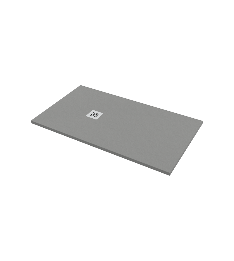 Shower tray with dimensions of 80x140 cm in gray color Ercos Stone BPMARGSTON8014