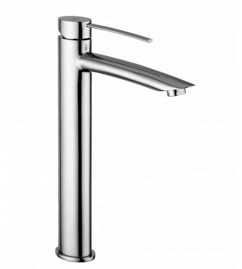 Brass basin mixer with high spout Paffoni BERRY BR081CR