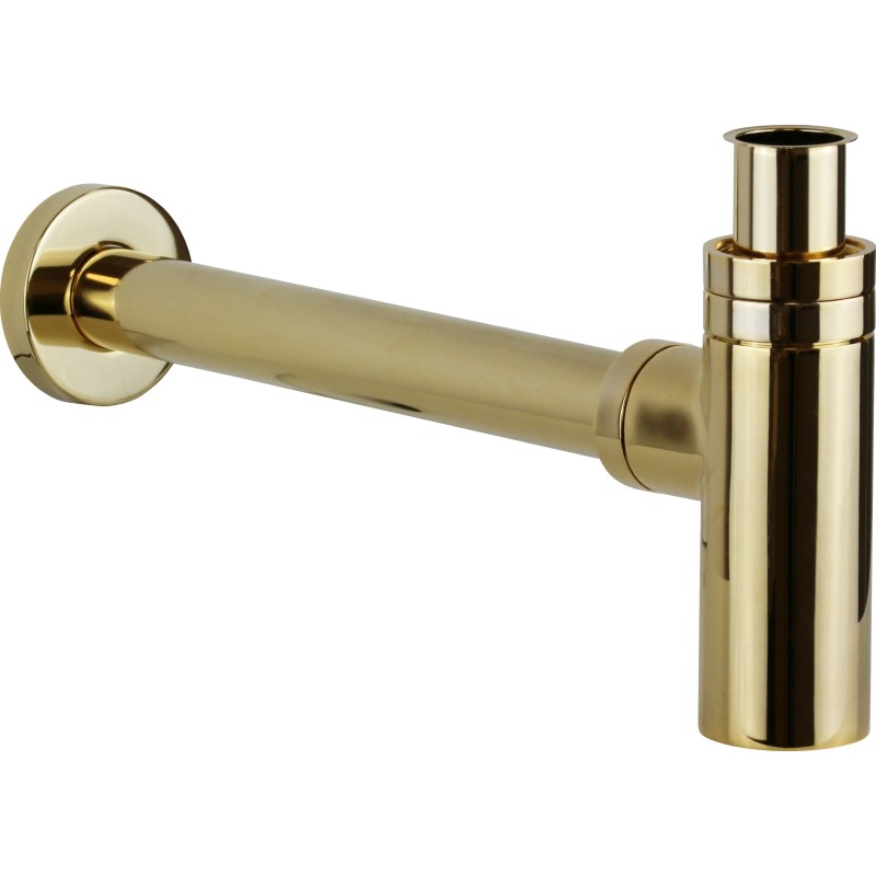 Sifone per lavabo e bidet ribassato in colore oro Vicario 890/T.04