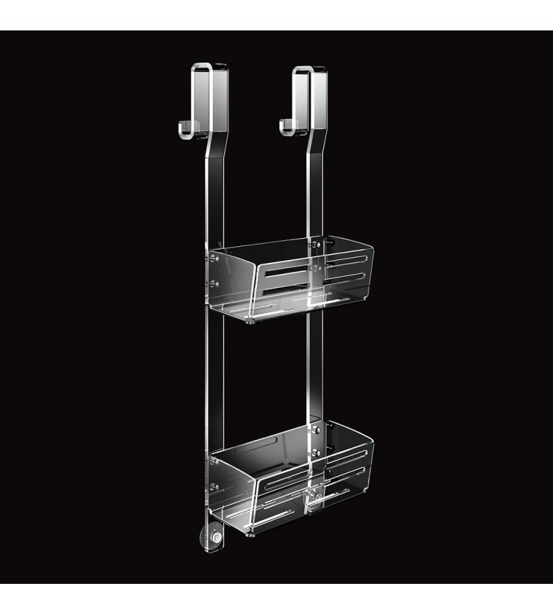 2-tier object holder to hang with hook and suction cup TL.Bath For.Box 2432