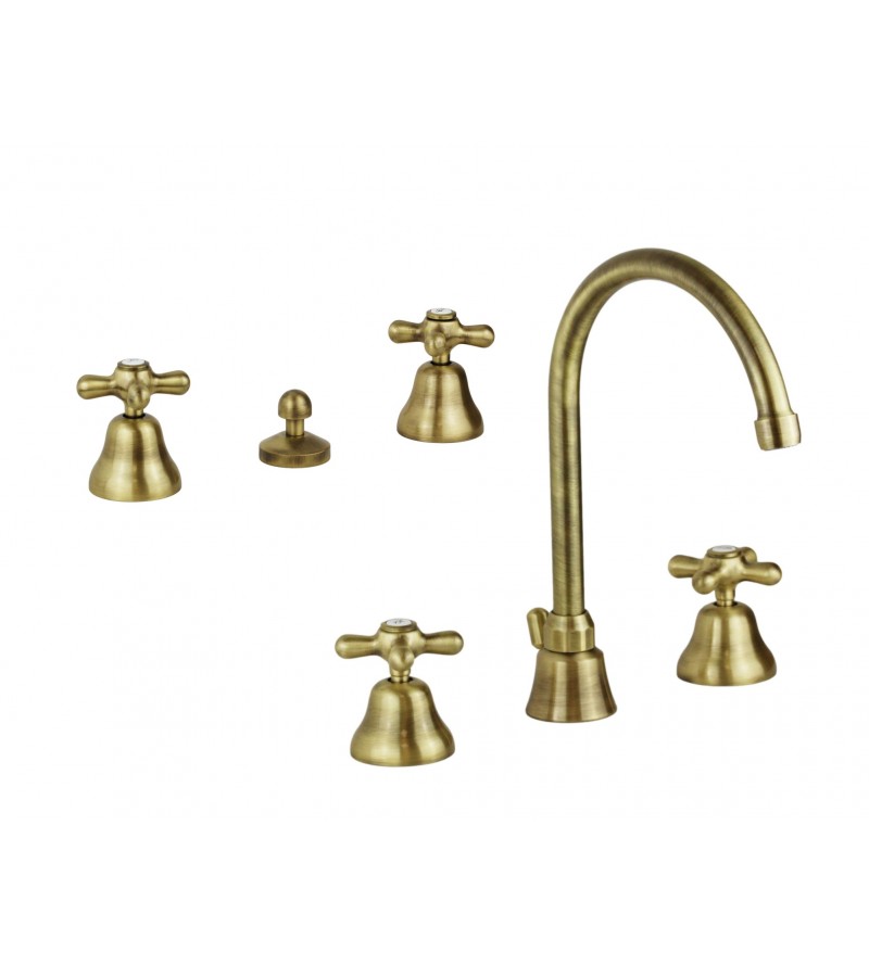 Three-hole tap set in bronze color for renovation Gattoni Calypso KITCALY1BR