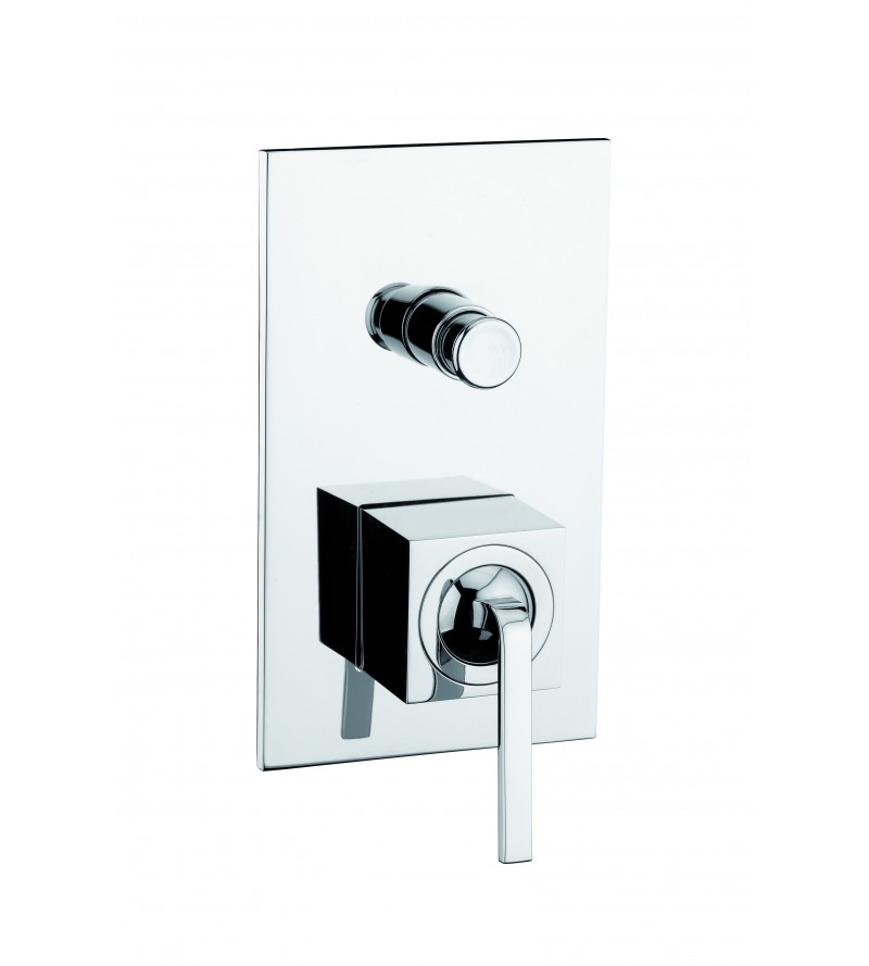Square built-in shower mixer with diverter Webert Fly D860086015