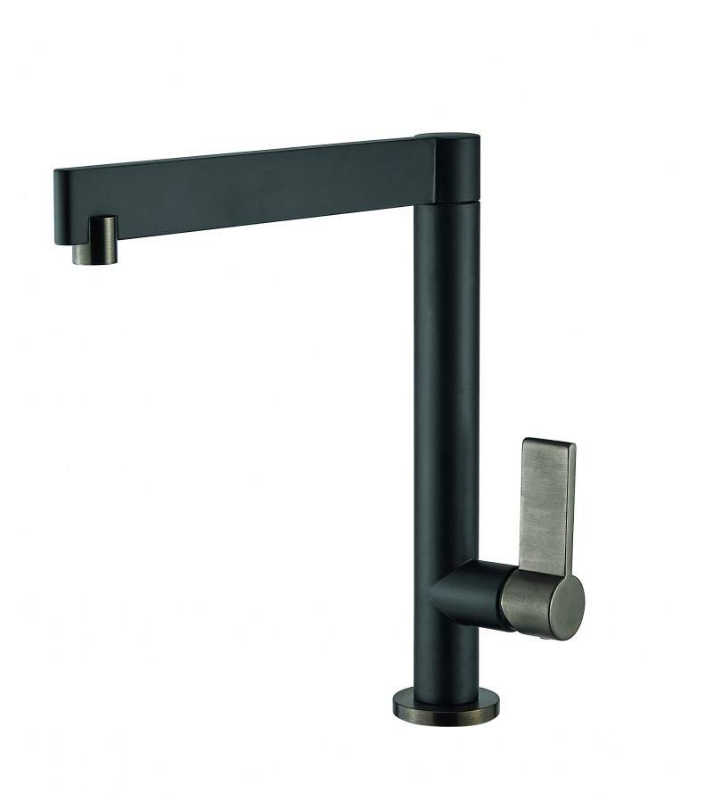 Single lever kitchen sink mixer with matt black and anthracite PVD finish Webert D920865724