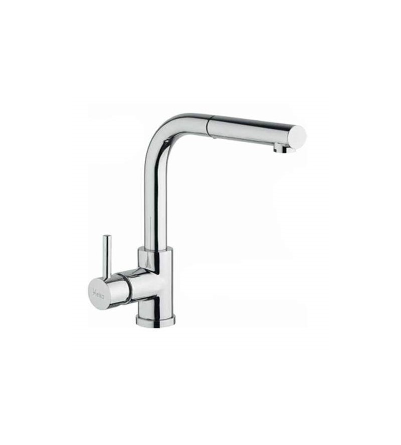 Kitchen sink mixer with pull-out shower suitable for campers and boats Elka Avirex 701026