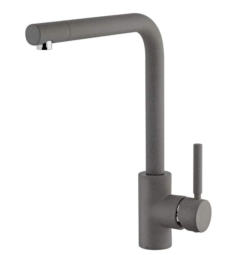 Kitchen sink mixer with swivel spout, concrete gray color Icrolla ALZO 7386.48