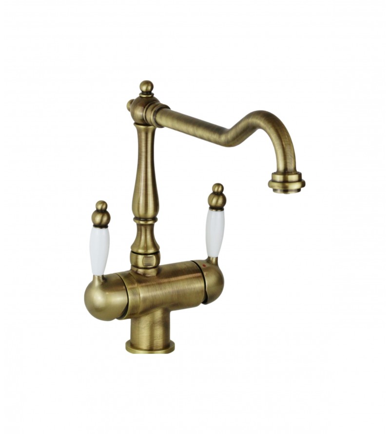 3-way kitchen sink mixer with purified water in bronze color Webert D920821065